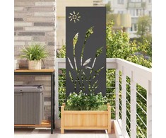 Sodo privatumo ekranas „Fretwork“ Juoda 50 x 140 cm