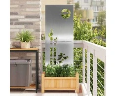 Sodo privatumo ekranas Sidabro 50 x 140 cm Nerūdijantis plienas