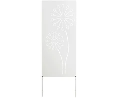 Nuotraukų rėmelis Sodo privatumo ekranas „Fretwork“ Balta 50 x 140 cm