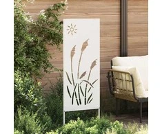 Sodo privatumo ekranas „Fretwork“ Balta 50 x 140 cm
