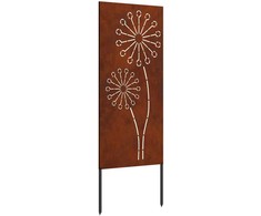 Nuotraukų rėmelis Sodo privatumo ekranas „Fretwork“ Rūdijanti 50 x 140 cm