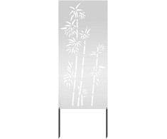 Sodo privatumo ekranas Gėlių Sidabro 50 x 140 cm