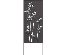 Sodo privatumo ekranas Gėlių Juoda 50 x 140 cm
