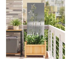 Sodo privatumo ekranas Sidabro 50 x 140 cm Nerūdijantis plienas