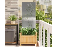 Nuotraukų rėmelis Sodo privatumo ekranas Sidabro 50 x 140 cm Nerūdijantis plienas