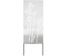 Sodo privatumo ekranas Sidabro 50 x 140 cm Nerūdijantis plienas