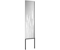 Sodo privatumo ekranas „Fretwork“ Sidabro 32 x 140 cm