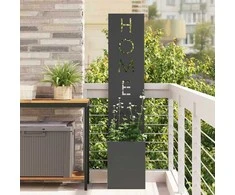 Sodo privatumo ekranas „Fretwork“ Juoda 32 x 32 x 150 cm