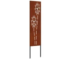 Nuotraukų rėmelis Sodo privatumo ekranas „Fretwork“ Rūdijanti 32 x 140 cm
