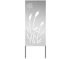 Sodo privatumo ekranas „Fretwork“ Sidabro 50 x 140 cm