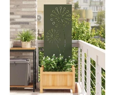 Nuotraukų rėmelis Sodo privatumo ekranas „Fretwork“ Alyvuogių žalia 50 x 140 cm