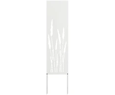 Nuotraukų rėmelis Sodo privatumo ekranas „Fretwork“ Balta 32 x 140 cm