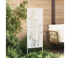 Sodo privatumo ekranas Gėlių Balta 50 x 140 cm