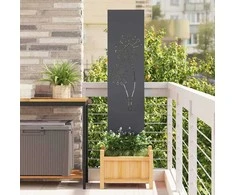 Sodo privatumo ekranas „Fretwork“ Antracitas 32 x 140 cm