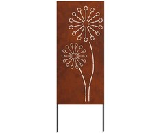Nuotraukų rėmelis Sodo privatumo ekranas „Fretwork“ Rūdijanti 50 x 140 cm