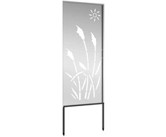 Sodo privatumo ekranas „Fretwork“ Sidabro 50 x 140 cm