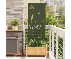 Nuotraukų rėmelis Sodo privatumo ekranas „Fretwork“ Alyvuogių žalia 50 x 140 cm