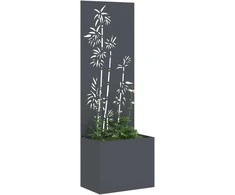 Sodo privatumo ekranas Gėlių Antracitas 50 x 150 cm