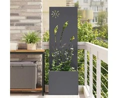 Sodo privatumo ekranas „Fretwork“ Antracitas 50 x 140 cm
