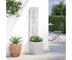 Sodo privatumo ekranas Gėlių Sidabro 32 x 150 cm