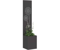 Sodo privatumo ekranas „Fretwork“ Juoda 32 x 32 x 150 cm