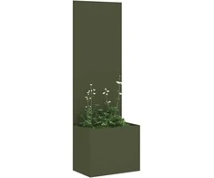 Sodo privatumo ekranas „Fretwork“ Alyvuogių žalia 50 x 150 cm