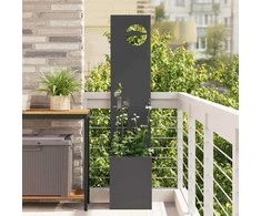 Sodo privatumo ekranas „Fretwork“ Juoda 32 x 150 cm