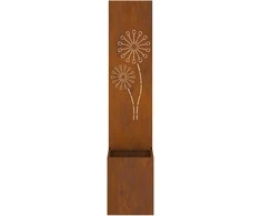 Sodo privatumo ekranas „Fretwork“ Rūdijanti 32 x 32 x 150 cm
