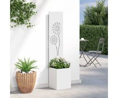 Sodo privatumo ekranas „Fretwork“ Balta 32 x 150 cm