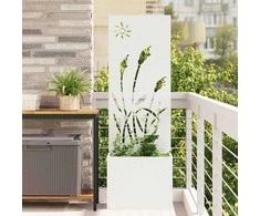 Sodo privatumo ekranas „Fretwork“ Balta 50 x 150 cm