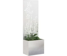 Sodo privatumo ekranas Gėlių Sidabrinė 50 x 150 cm