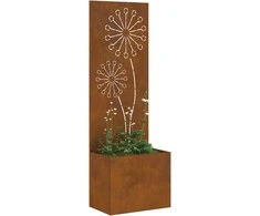 Sodo privatumo ekranas „Fretwork“ Rūdijanti 50 x 150 cm