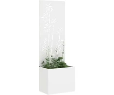 Sodo privatumo ekranas Gėlių Balta 50 x 150 cm