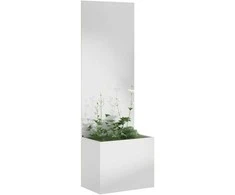Sodo privatumo ekranas „Fretwork“ Sidabro 50 x 32 x 150 cm