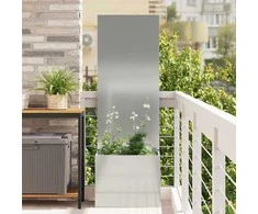 Sodo privatumo ekranas „Fretwork“ Sidabro 50 x 32 x 150 cm