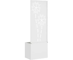 Sodo privatumo ekranas Gėlių Balta 50 x 32 x 150 cm