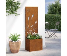 Sodo privatumo ekranas „Fretwork“ Rūdijanti 50 x 32 x 150 cm