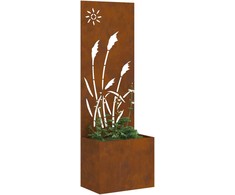 Sodo privatumo ekranas „Fretwork“ Rūdijanti 50 x 32 x 150 cm