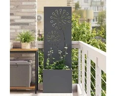 Sodo privatumo ekranas „Fretwork“ Antracitas 50 x 150 cm