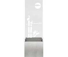 Sodo privatumo ekranas „Fretwork“ Sidabrinė 50 x 150 cm