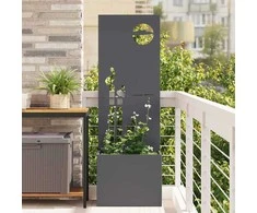Sodo privatumo ekranas „Fretwork“ Antracitas 50 x 150 cm