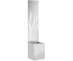 Sodo privatumo ekranas „Fretwork“ Sidabro 32 x 150 cm