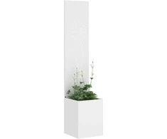 Sodo privatumo ekranas „Fretwork“ Balta 32 x 150 cm