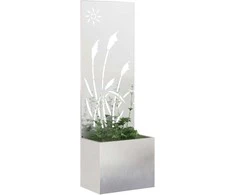 Sodo privatumo ekranas „Fretwork“ Sidabrinė 50 x 150 cm