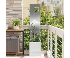 Sodo privatumo ekranas „Fretwork“ Sidabrinė 32 x 150 cm
