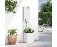 Sodo privatumo ekranas „Fretwork“ Balta 32 x 32 x 150 cm