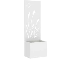 Sodo privatumo ekranas „Fretwork“ Balta 50 x 150 cm