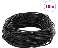 Odinė gija Juoda Ø1 mm x 10 m Oda