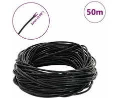 Odinė gija Juoda Ø2 mm x 50 m Oda