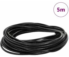Odinė gija Juoda Ø3 mm x 5 m Oda